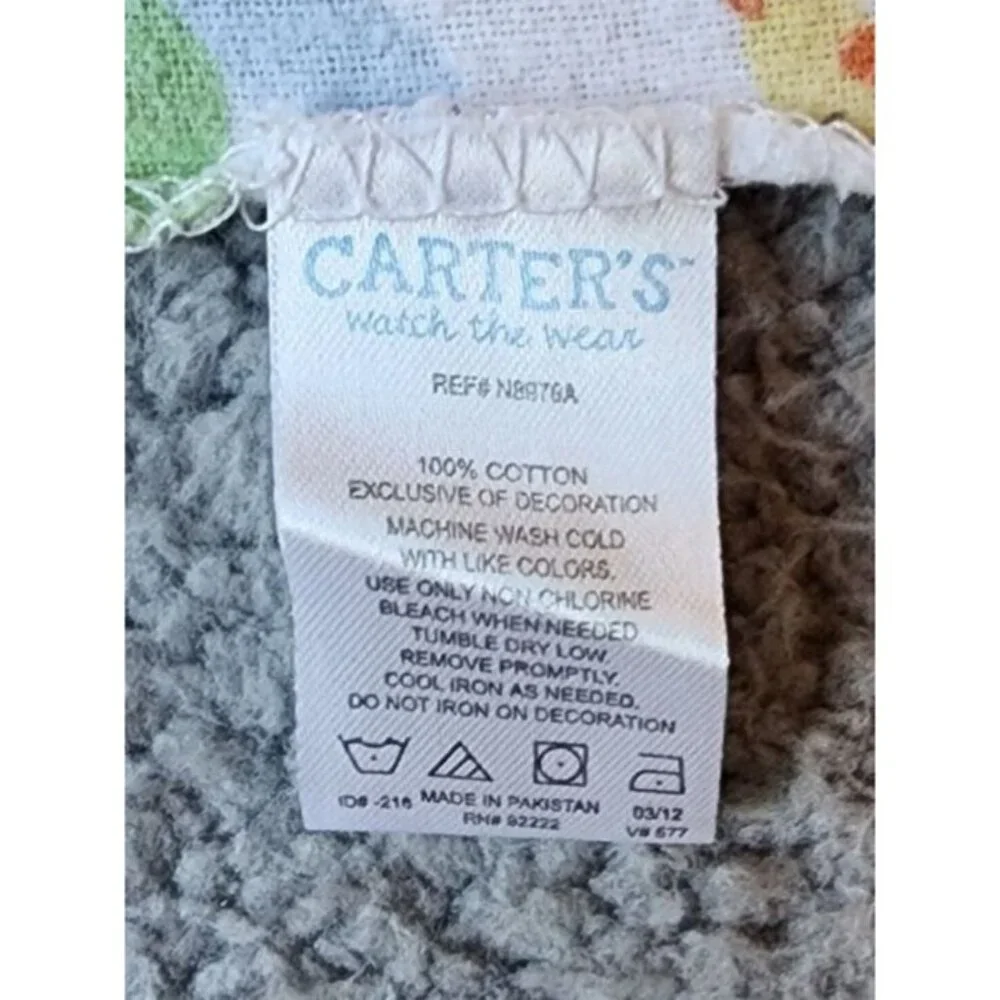 Carters Watch the Wear Cotton Flannel Baby Receiving Blanket Zoo Animals 26